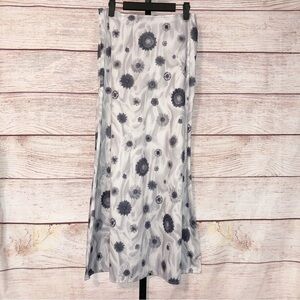 Vintage 90s Street Code Flower Print Maxi Skirt Size 9/10